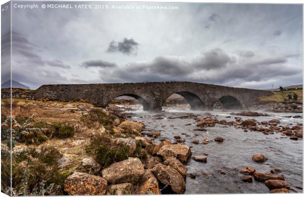 Sligachan old Bridge - Isle of Skye Canvas Print by MICHAEL YATES