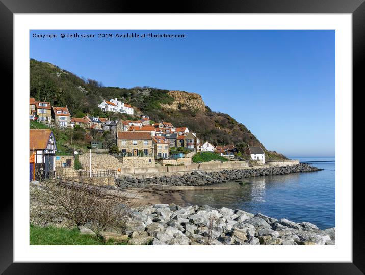 Runswick Bay North Yorkshire Framed Mounted Print by keith sayer