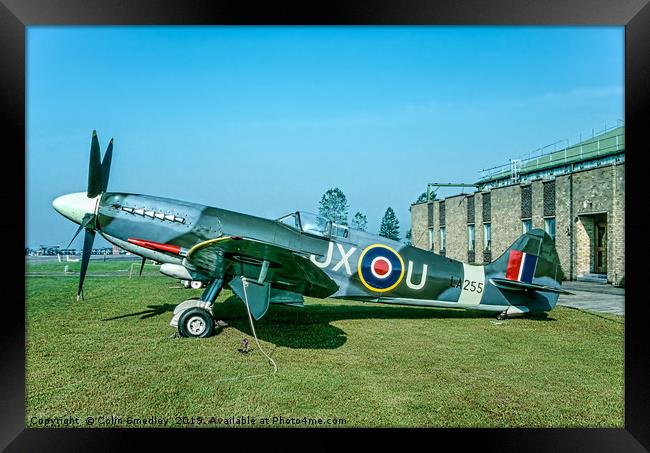 Supermarine Spitfire F.21 LA255 JX-U Framed Print by Colin Smedley