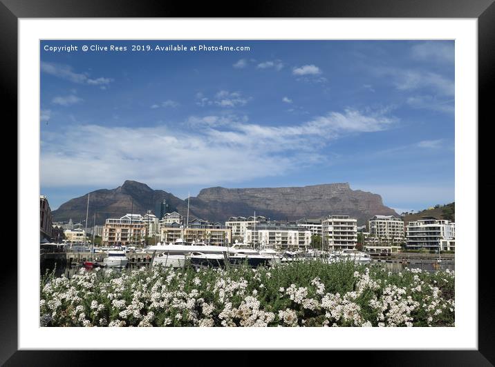 Cape Town Framed Mounted Print by Clive Rees