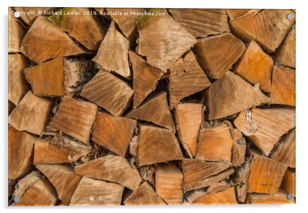 Split Firewood Log Stack Acrylic by Richard Laidler