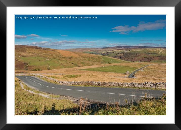 Down into Swaledale Framed Mounted Print by Richard Laidler