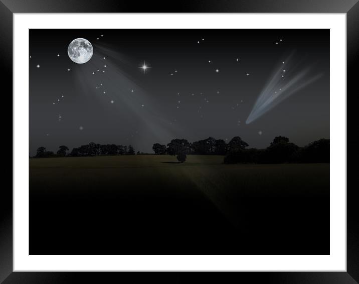 night field Framed Mounted Print by paul ratcliffe