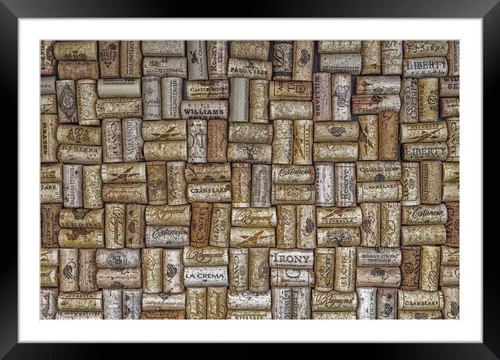 Champagne Corks on Wall Framed Mounted Print by Darryl Brooks
