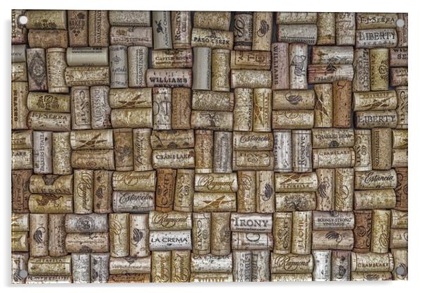 Champagne Corks on Wall Acrylic by Darryl Brooks
