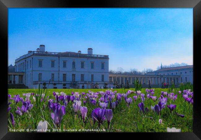 Queens House Greenwich  Framed Print by Graham Long