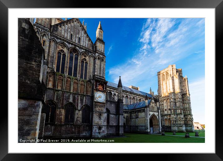 Wells Cathedral at Sunrise Framed Mounted Print by Paul Brewer
