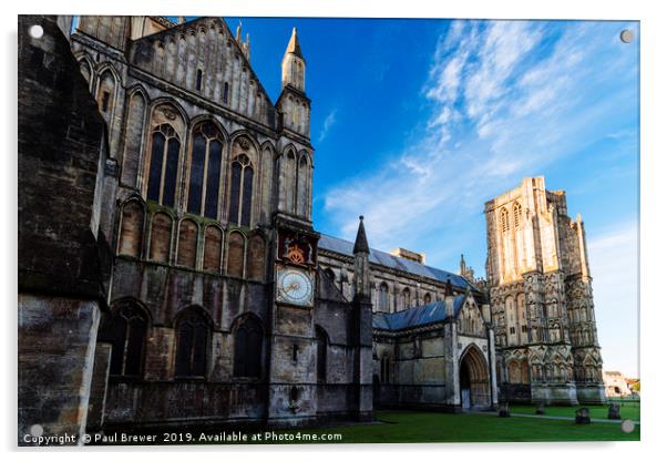 Wells Cathedral at Sunrise Acrylic by Paul Brewer