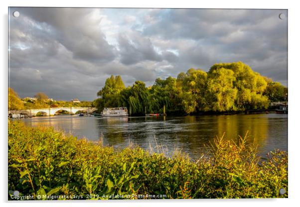 River Thames in Richmond, London, England, UK Acrylic by Malgorzata Larys