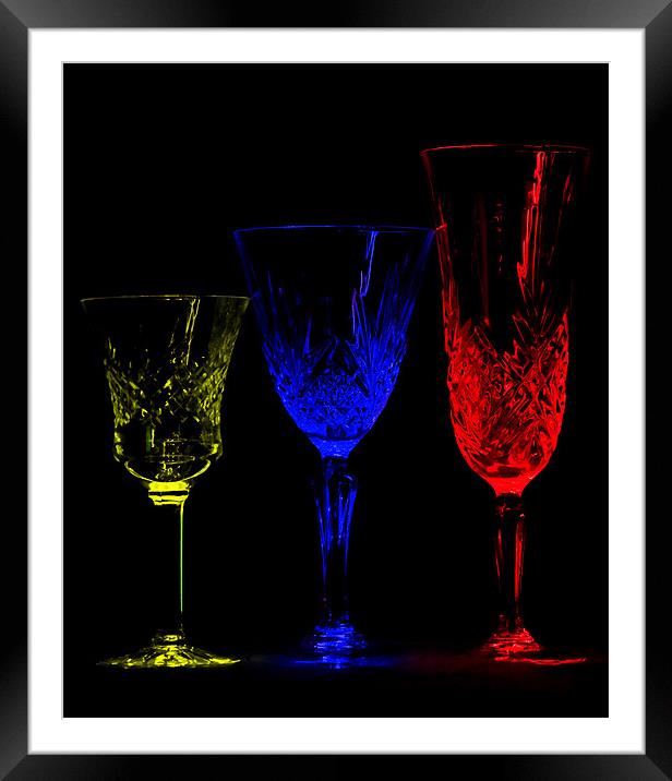 Coloured glasses Framed Mounted Print by Pete Hemington