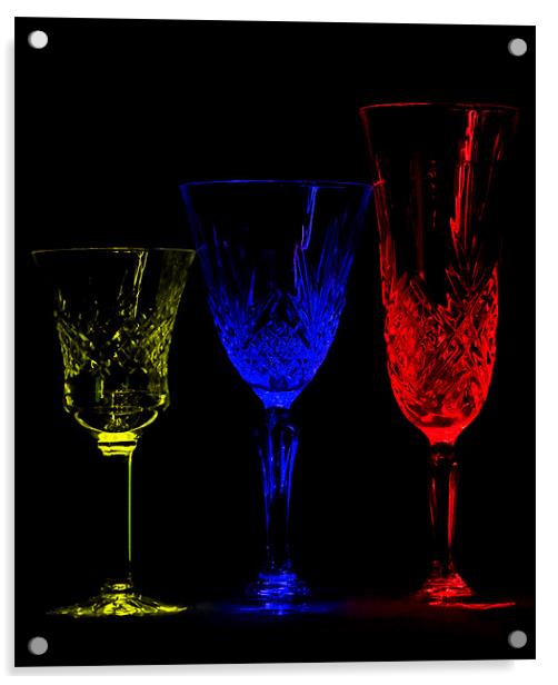 Coloured glasses Acrylic by Pete Hemington