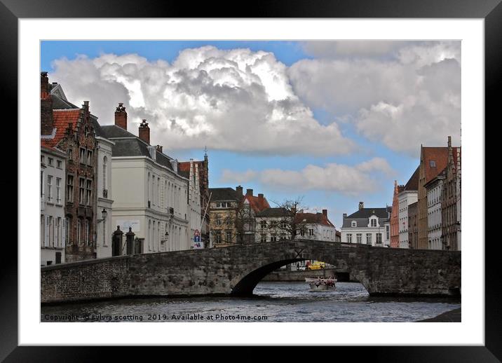 Brugge under cloud  Framed Mounted Print by sylvia scotting