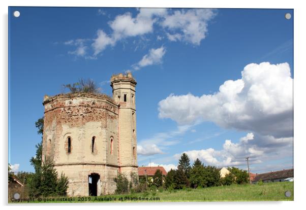 old castle ruin eastern europe Acrylic by goce risteski