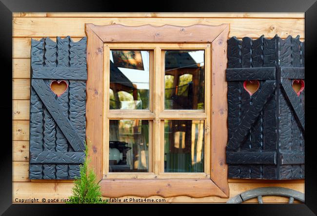 old wooden house window vintage Framed Print by goce risteski