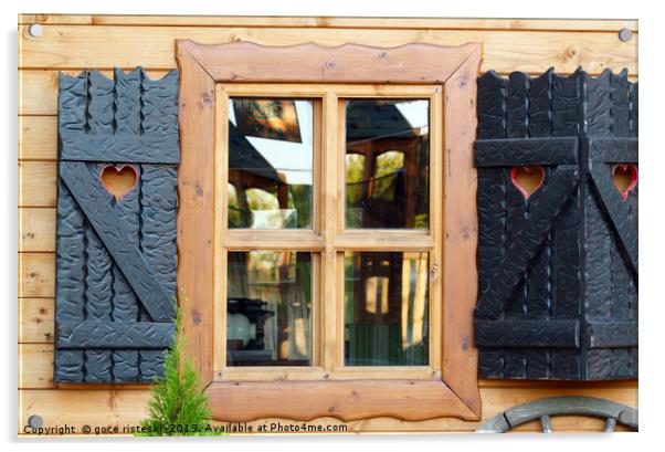 old wooden house window vintage Acrylic by goce risteski