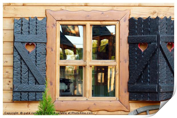 old wooden house window vintage Print by goce risteski