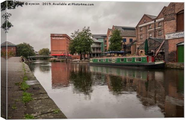 Nottingham canal and British Waterways building. Canvas Print by eyecon 