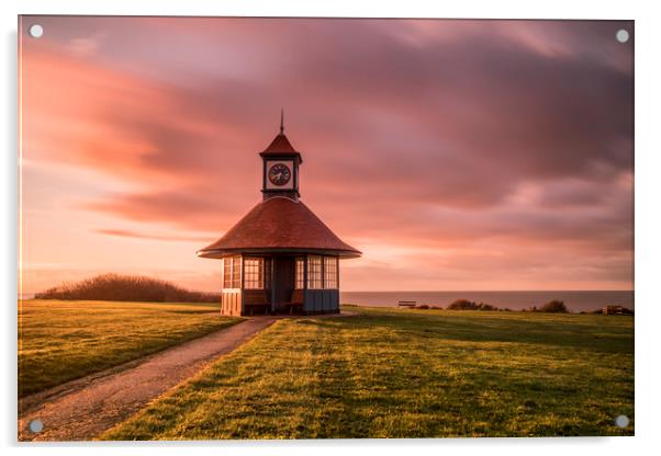 Frinton Clock Shelter Acrylic by Rob Woolf