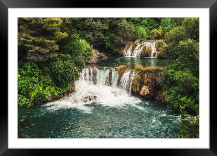 Krka National Park - waterfall Skradinski buk Framed Mounted Print by eyecon 