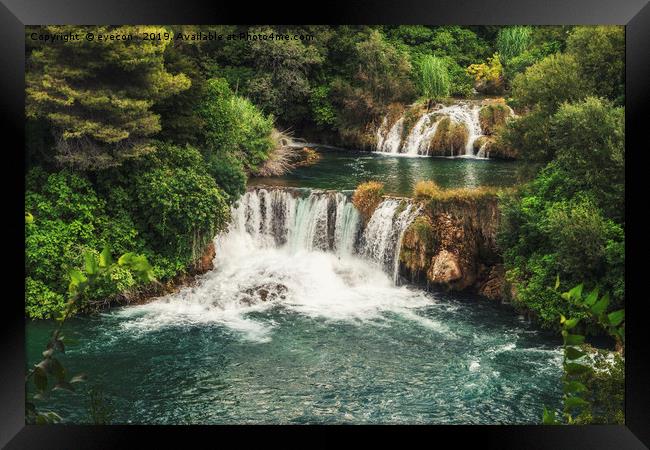 Krka National Park - waterfall Skradinski buk Framed Print by eyecon 