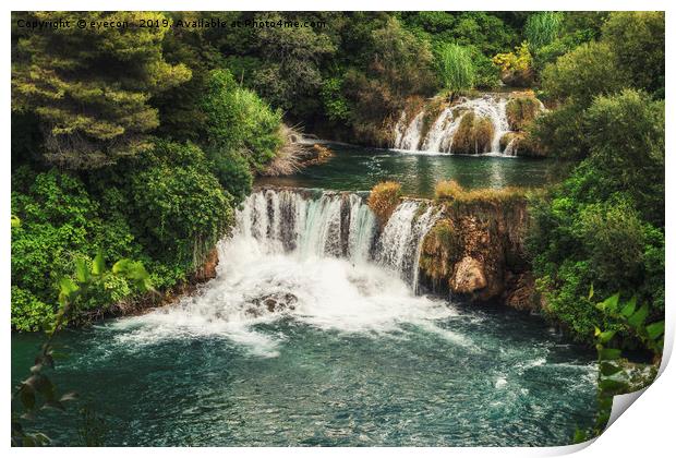 Krka National Park - waterfall Skradinski buk Print by eyecon 