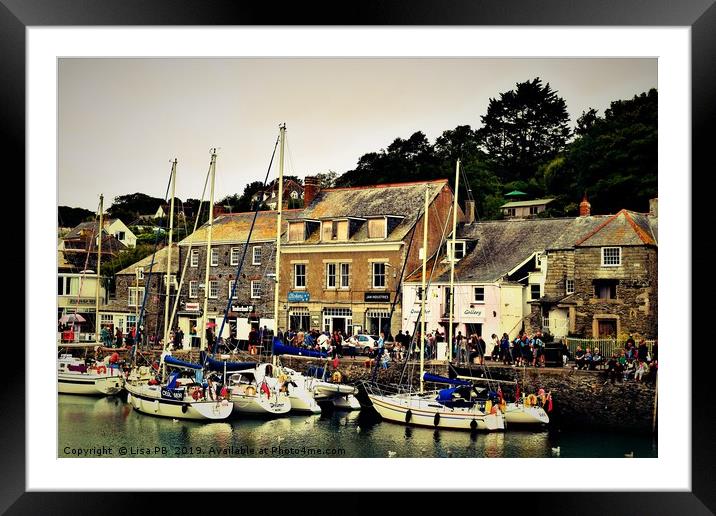 Busy Town Boatyard Framed Mounted Print by Lisa PB