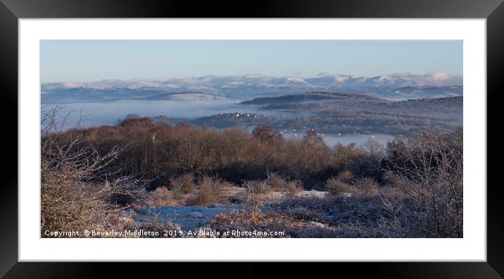 South Lakes Frosty morning Framed Mounted Print by Beverley Middleton