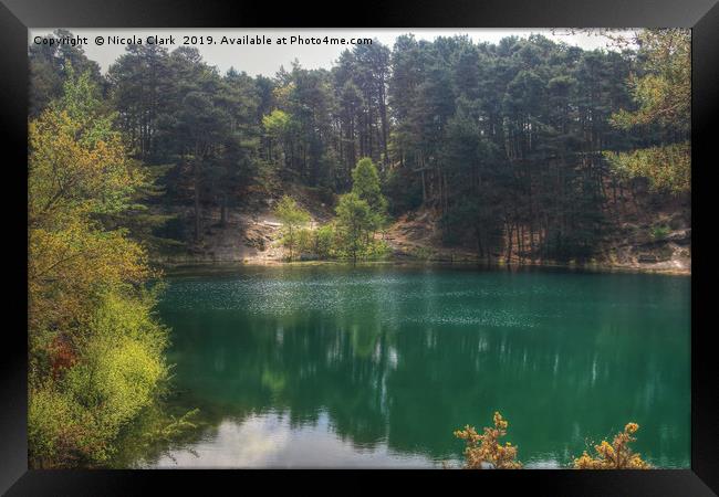 The Blue Pool Framed Print by Nicola Clark