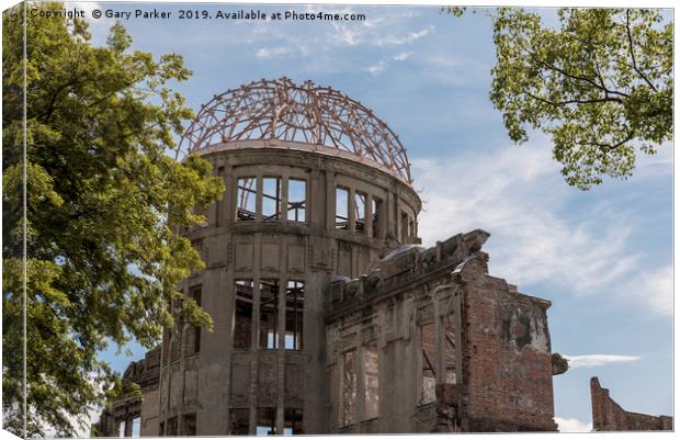 Hiroshima Peace Memorial or Atomic Bomb Dome that  Canvas Print by Gary Parker