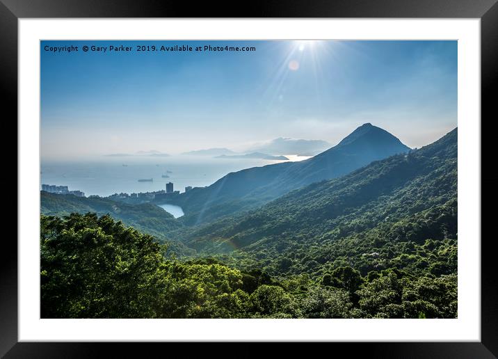 The view south of Hong Kong island Framed Mounted Print by Gary Parker