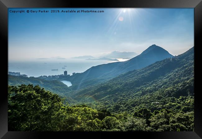 The view south of Hong Kong island Framed Print by Gary Parker