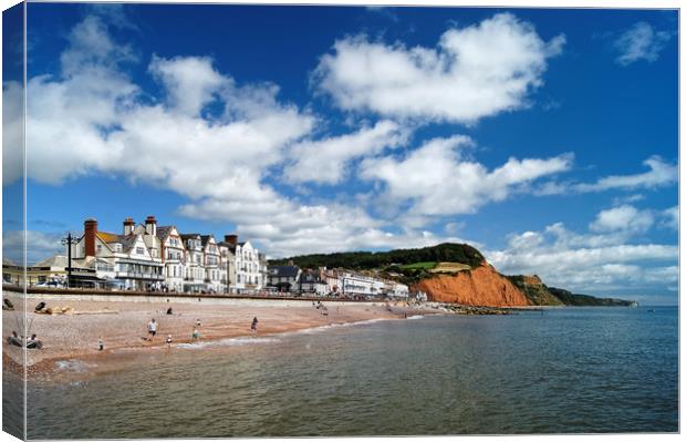 Sidmouth Seafront & Coastline                   Canvas Print by Darren Galpin