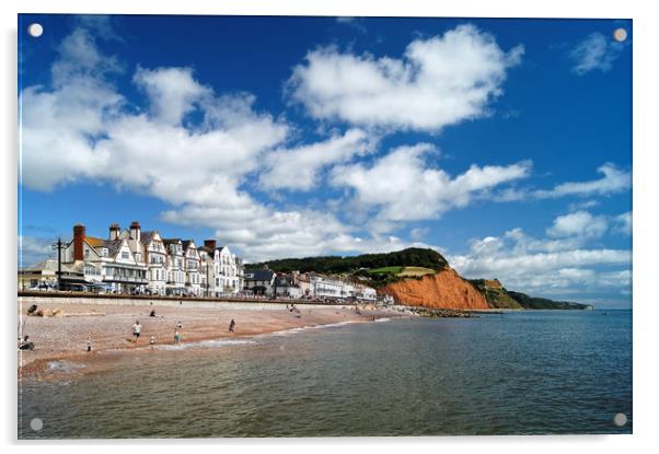 Sidmouth Seafront & Coastline                   Acrylic by Darren Galpin