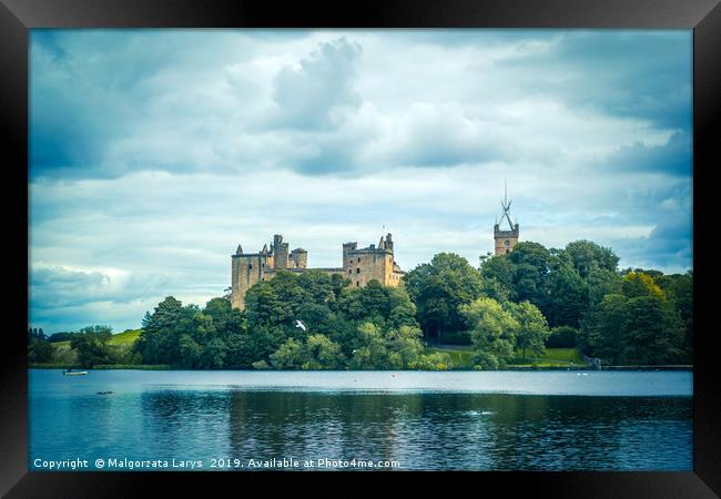 St. Michael's Church and Linlithgow Palace, Lonlit Framed Print by Malgorzata Larys