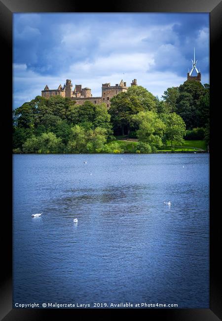 St. Michael's Church and Linlithgow Palace in Linl Framed Print by Malgorzata Larys