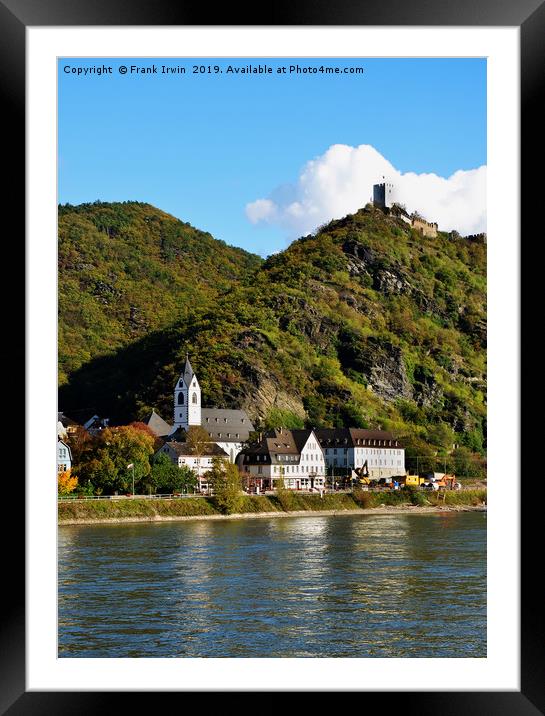 Sterrenberg castle on River Rhine, Germany Framed Mounted Print by Frank Irwin