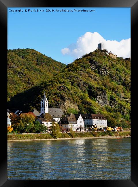 Sterrenberg castle on River Rhine, Germany Framed Print by Frank Irwin