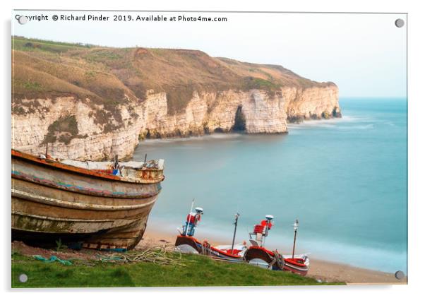 Flamborough North Landing. Acrylic by Richard Pinder