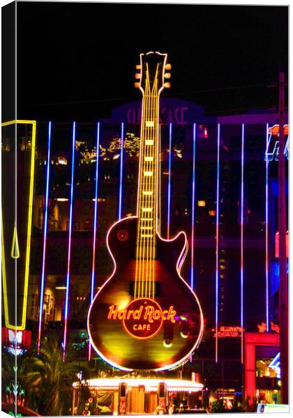 Hard Rock Cafe Las Vegas America Canvas Print by Andy Evans Photos
