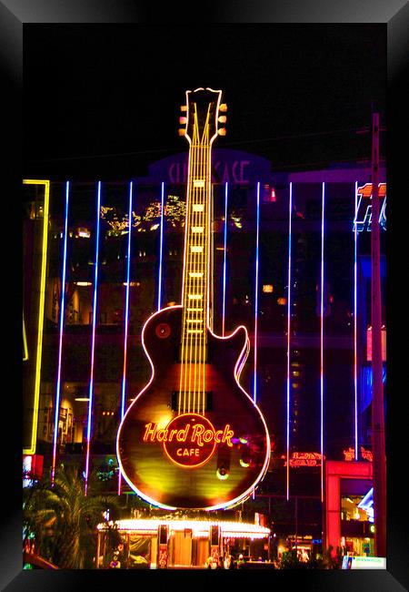Hard Rock Cafe Las Vegas America Framed Print by Andy Evans Photos