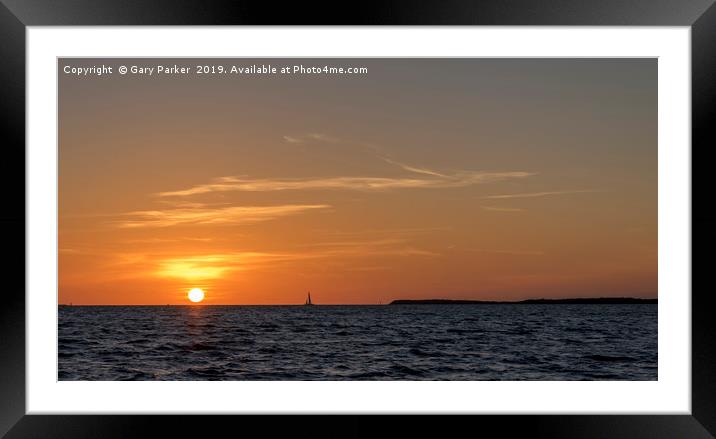 Beautiful sunset in Key Largo, Florida keys, USA.	 Framed Mounted Print by Gary Parker