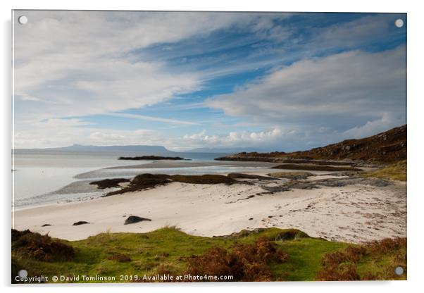 Silver Sands of Morar - Scotland  Acrylic by David Tomlinson