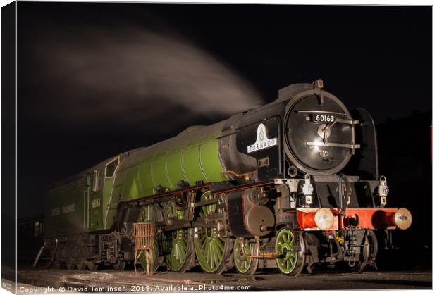 On Shed with Tornado Canvas Print by David Tomlinson