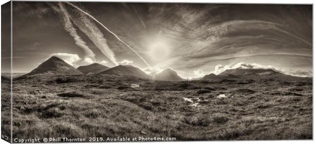 The Red and Black Cuillins Canvas Print by Phill Thornton