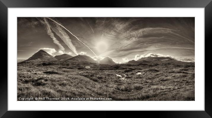 The Red and Black Cuillins Framed Mounted Print by Phill Thornton