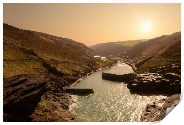 Morning at Boscastle Print by David Neighbour