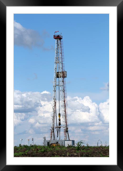 land oil drilling rig heavy industry Framed Mounted Print by goce risteski