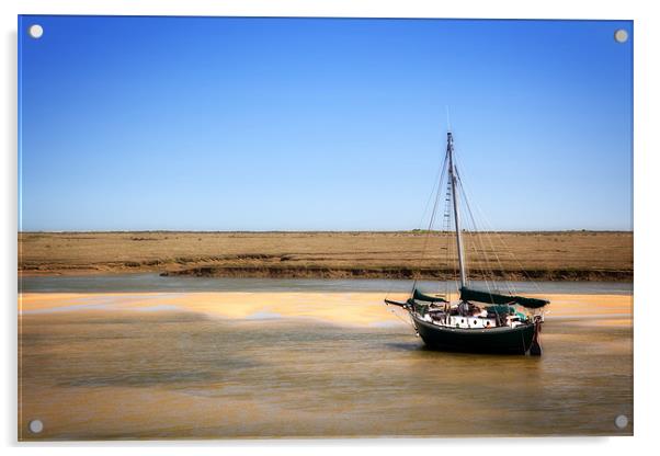 Stranded Wells-next-to-Sea, Norfolk Acrylic by David Blake