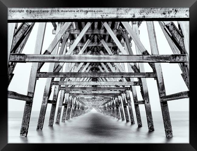 Hartlepool's Forgotten Wooden Pier Framed Print by Trevor Camp