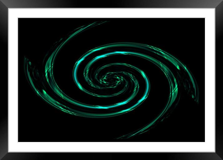 Spiralling galactically Framed Mounted Print by Ashley Paddon